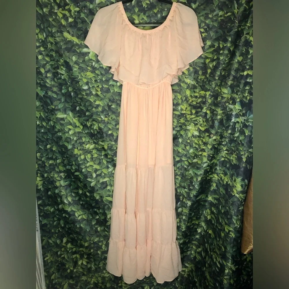 Elegant Pale Pink Maxi Dress - Picture 14 of 14